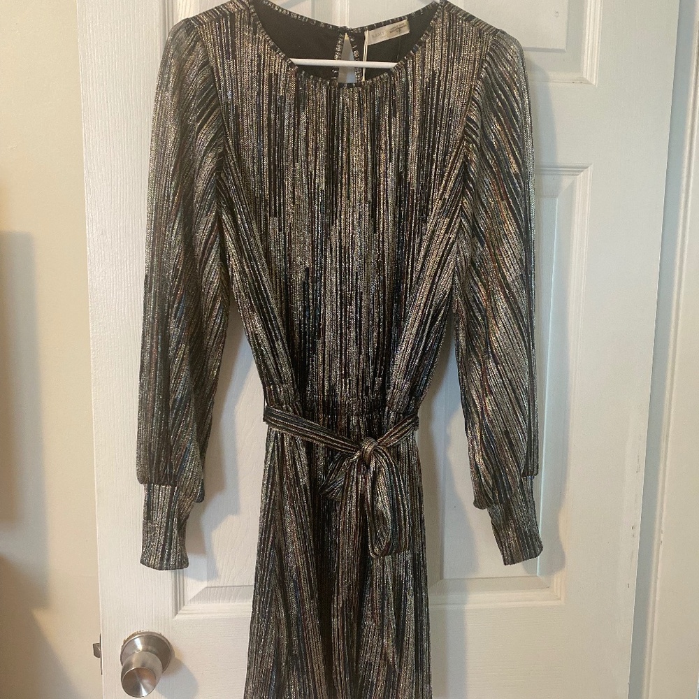 NWT Ramy Brook mini dress, Size: XS, Color: Metallic neutrals